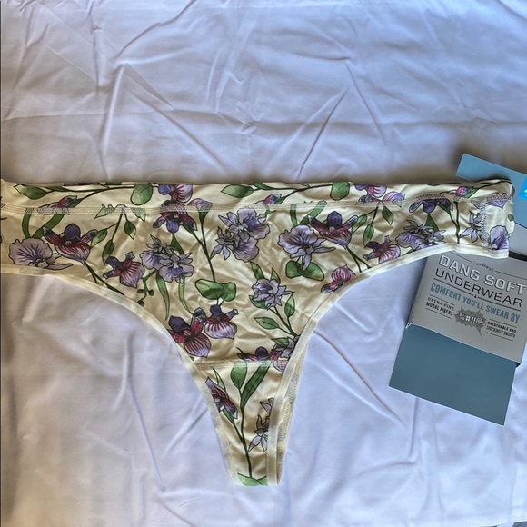 Duluth Trading Co Other - Duluth Trading Co Floral Print Panties - Cream and Purple